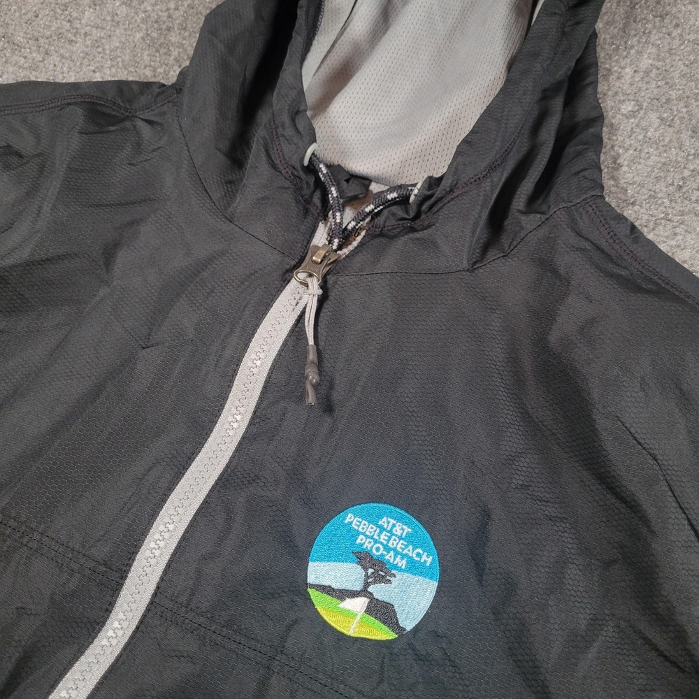 AT&T Pebble Beach Pro-Am Jacket Mens Large Under Armour Black Golf Windbreaker